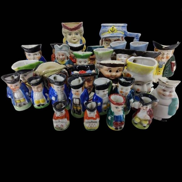 Vintage 31 toby mugs Japan England Germany
